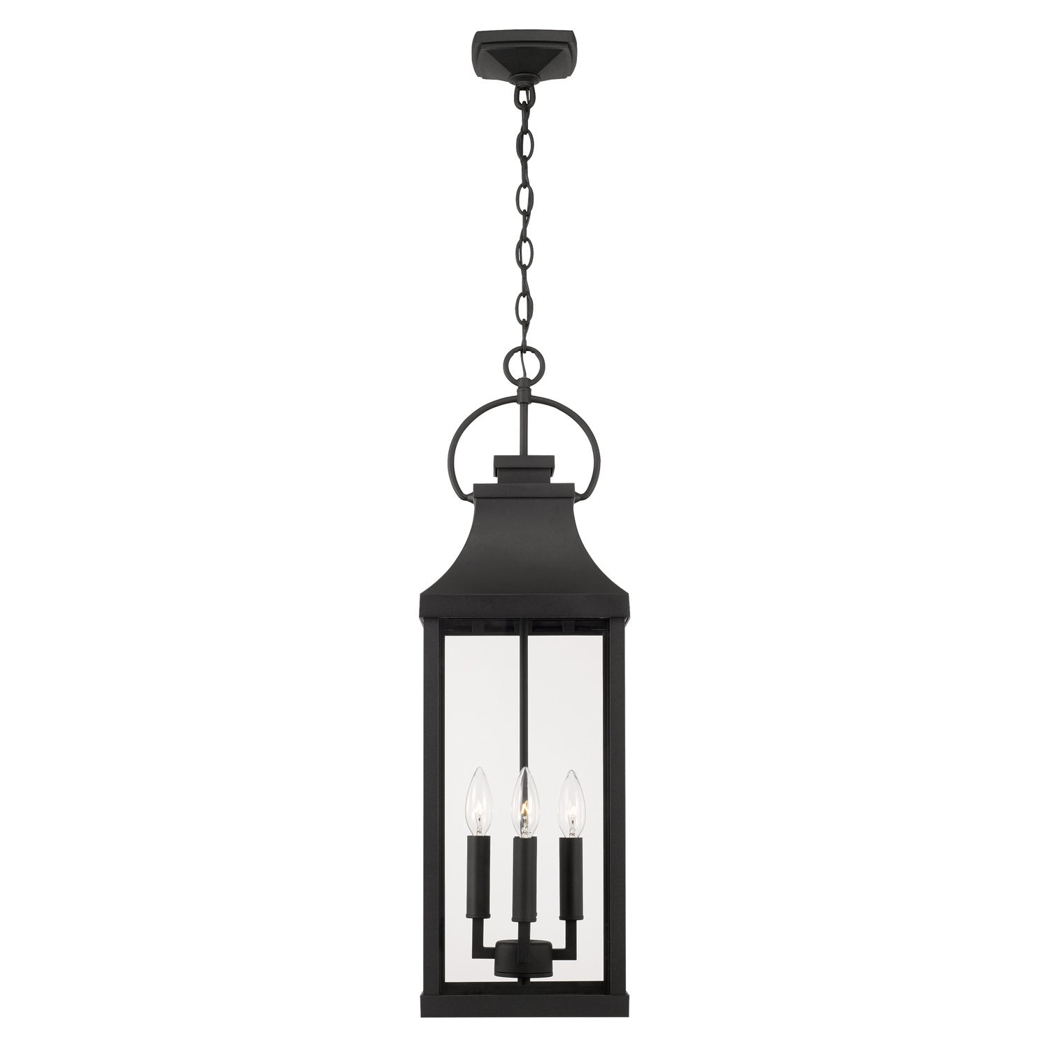 Capital Lighting - 946442BK - Four Light Outdoor Hanging Lantern - Bradford - Black