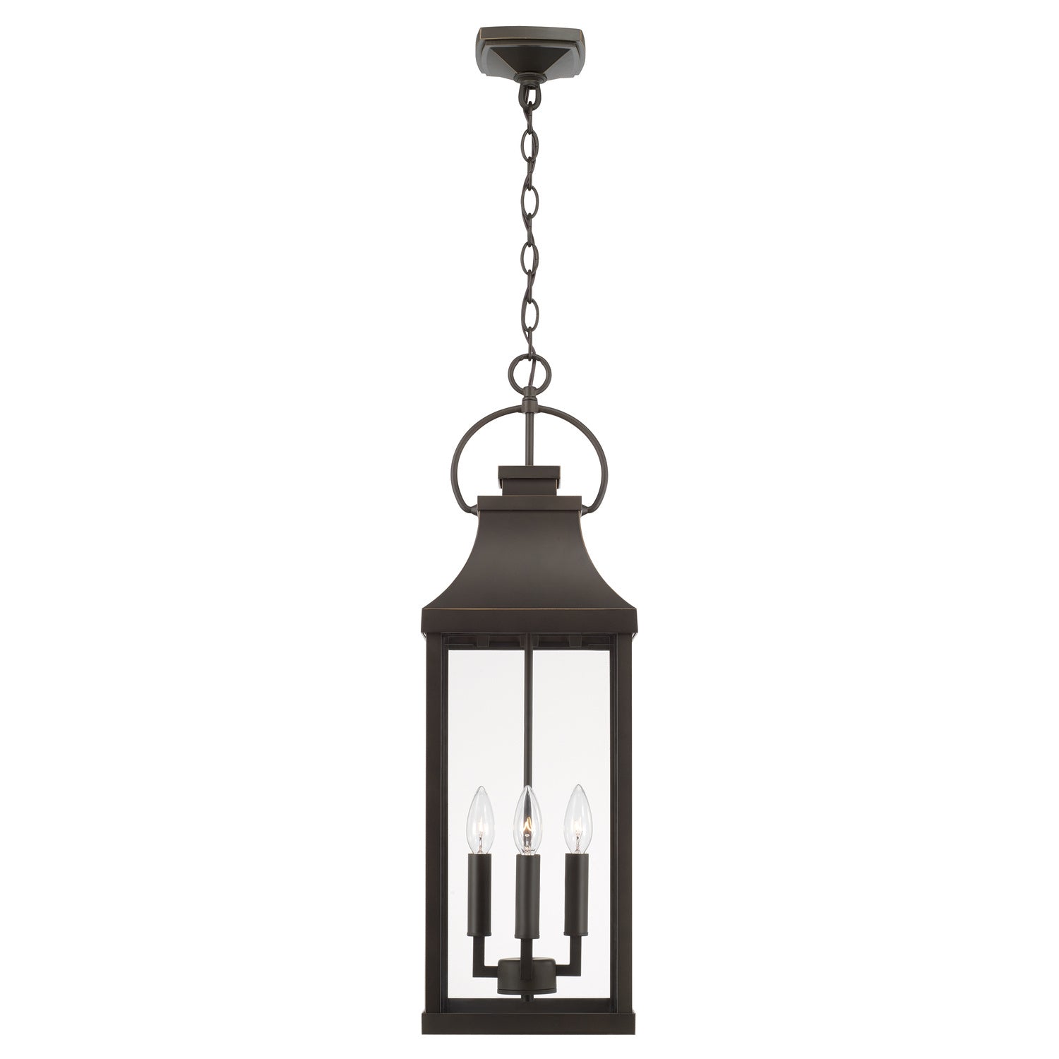 Capital Lighting - 946442OZ - Four Light Outdoor Hanging Lantern - Bradford - Oiled Bronze