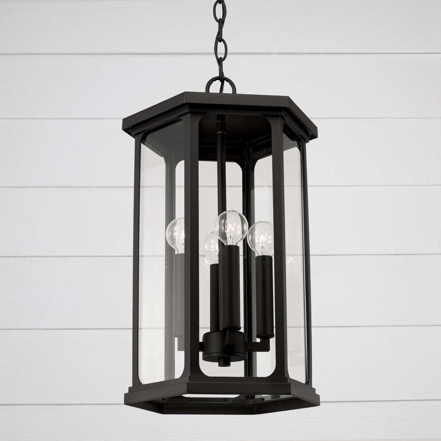 Capital Lighting - 946642BK - Four Light Outdoor Hanging Lantern - Walton - Black