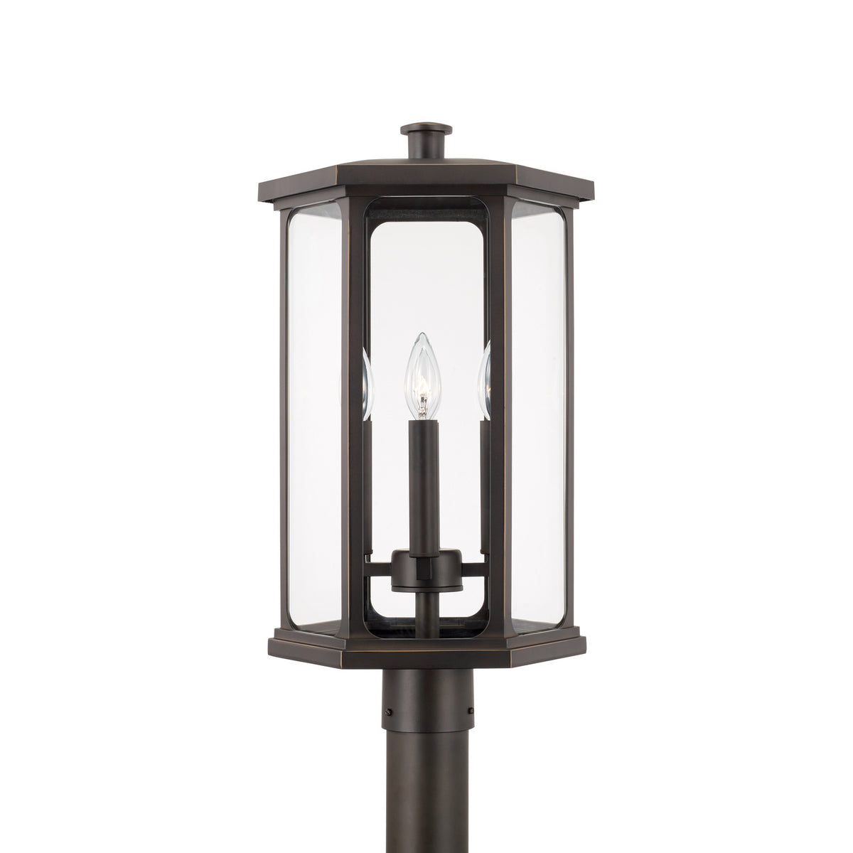 Capital Lighting - 946643OZ - Four Light Outdoor Post Lantern - Walton - Oiled Bronze