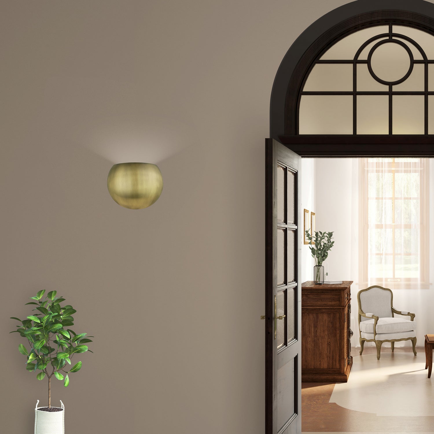 Livex Lighting - 40802-01 - One Light Wall Sconce - Piedmont - Antique Brass