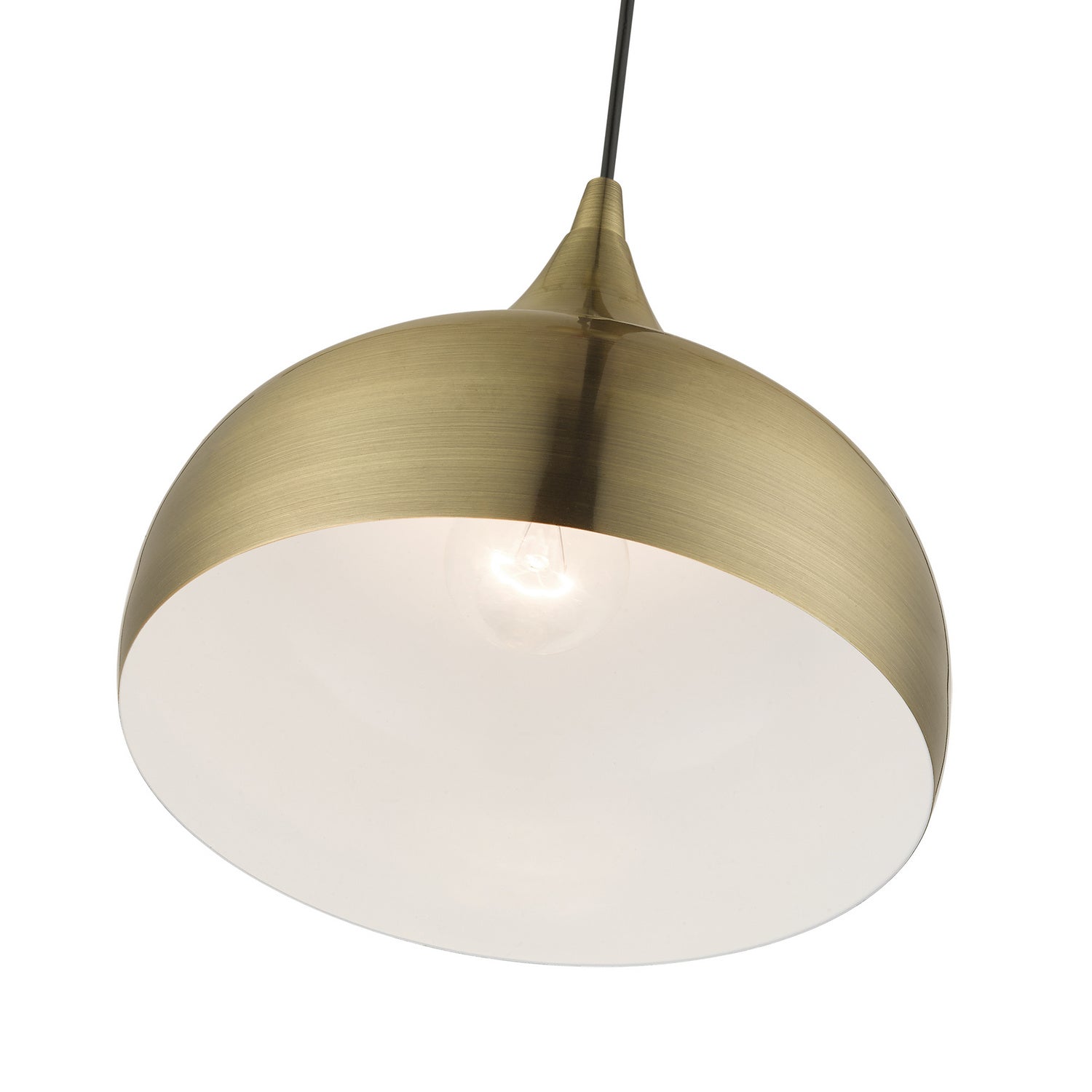 Livex Lighting - 40982-01 - One Light Pendant - Amador - Antique Brass