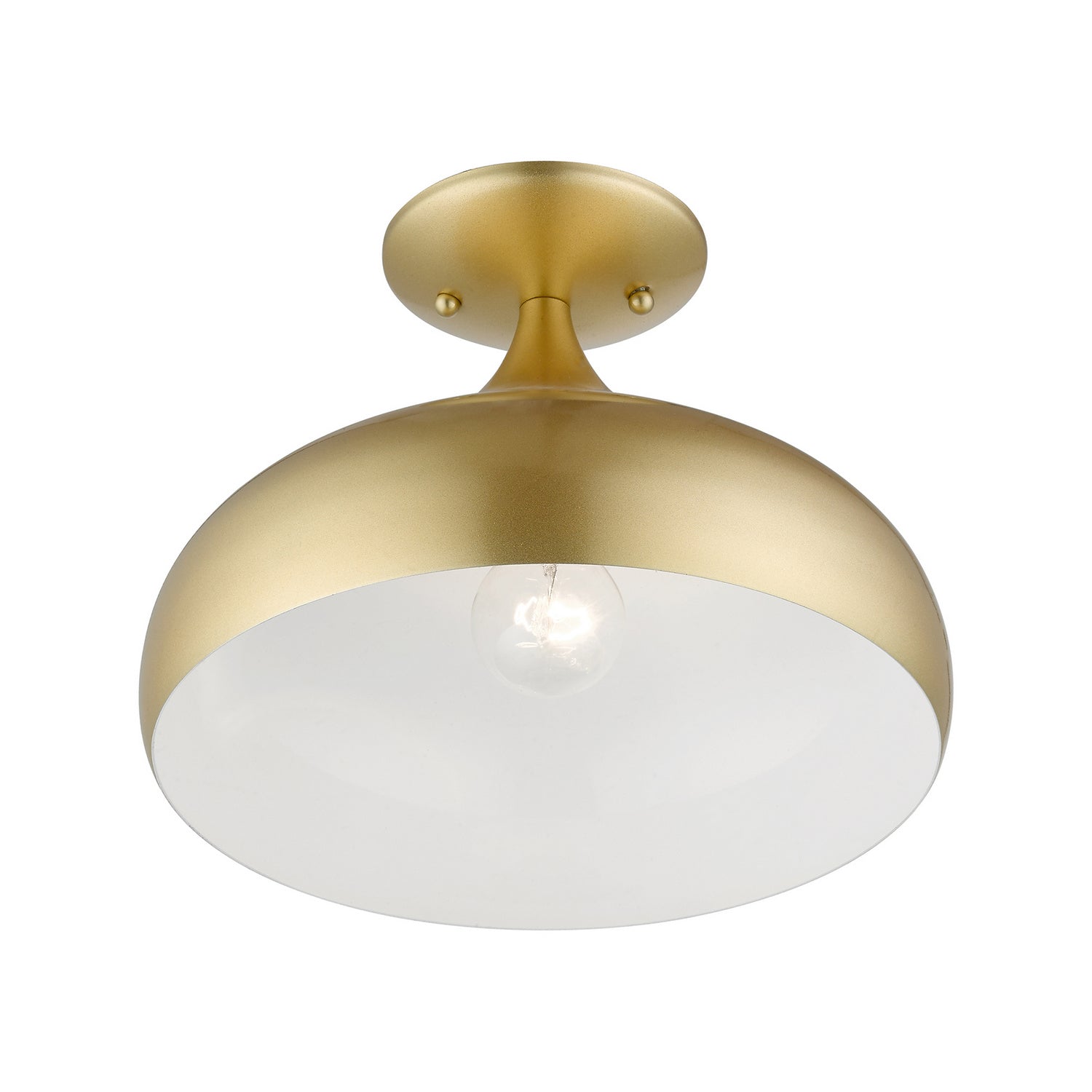 Livex Lighting - 41050-33 - One Light Semi-Flush Mount - Amador - Soft Gold
