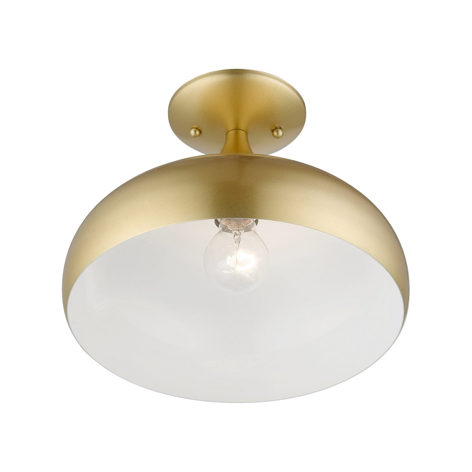 Livex Lighting - 41050-33 - One Light Semi-Flush Mount - Amador - Soft Gold