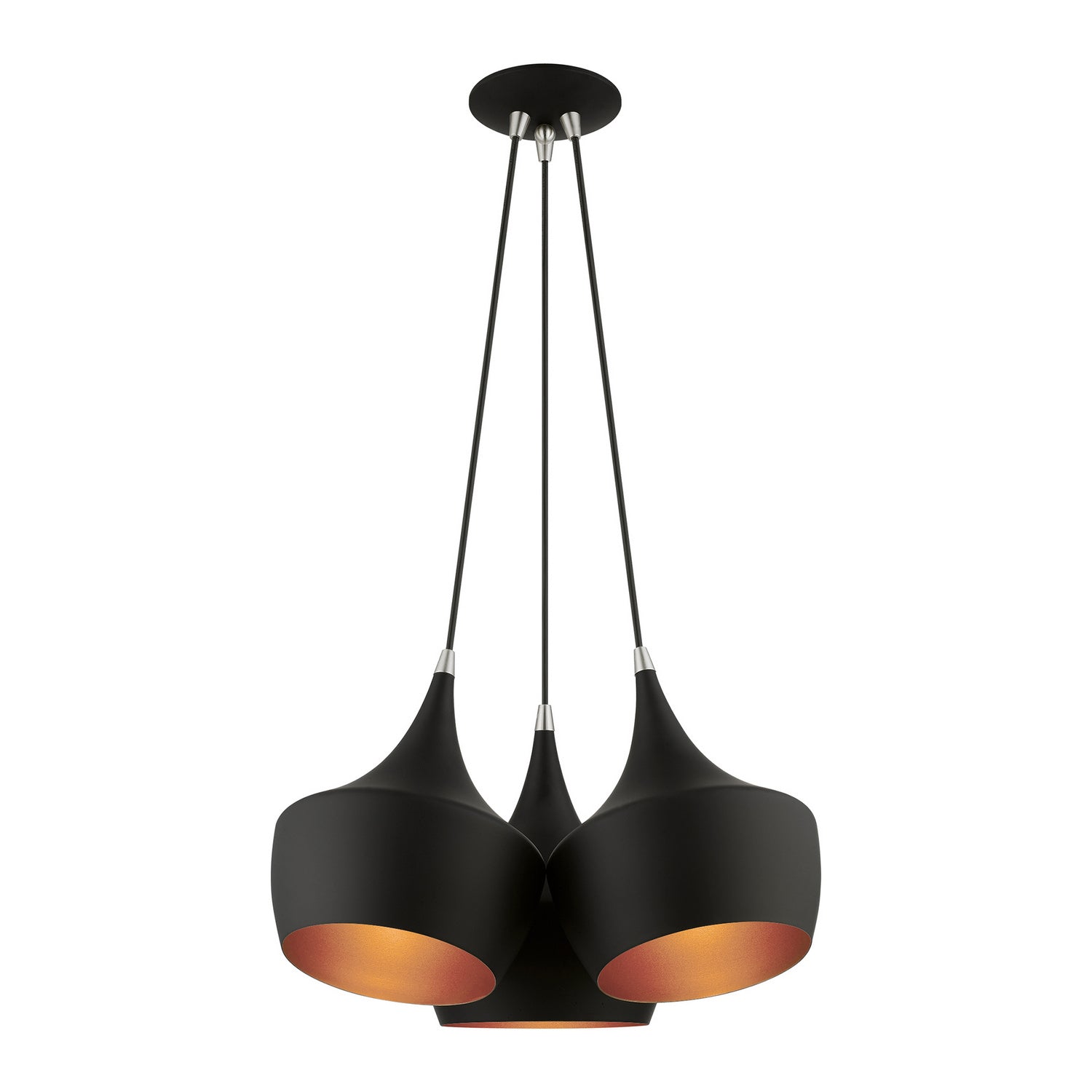 Livex Lighting - 41083-04 - Three Light Pendant - Waldorf - Black