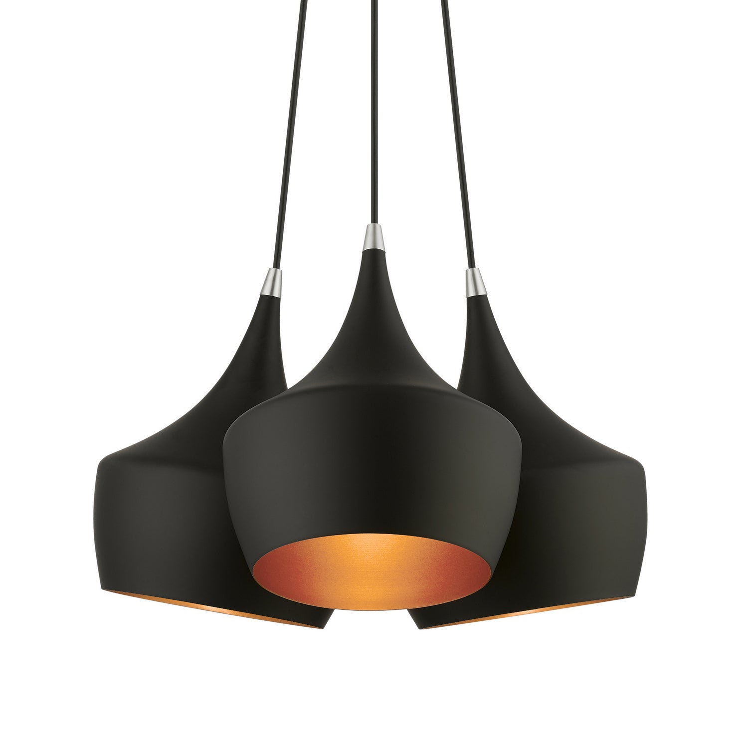 Livex Lighting - 41083-04 - Three Light Pendant - Waldorf - Black