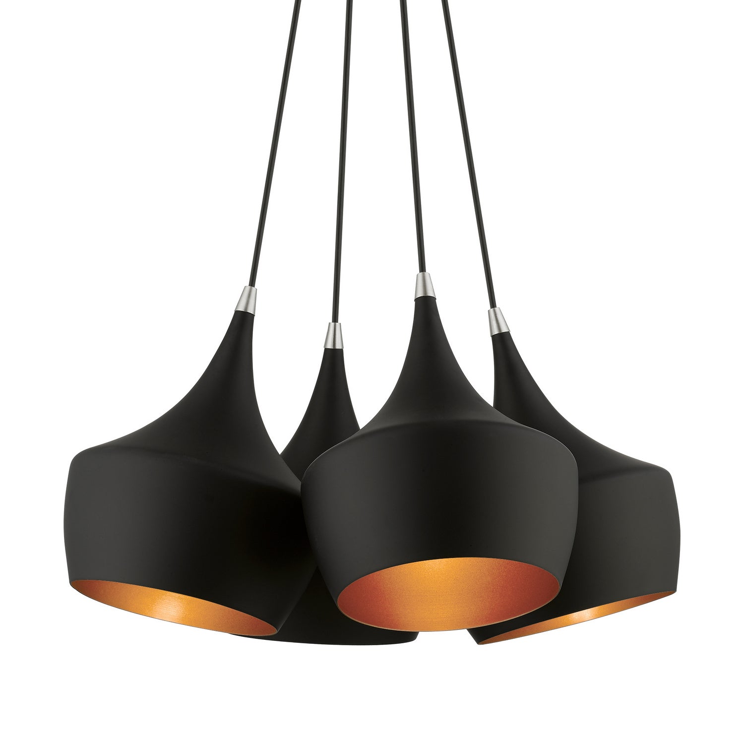 Livex Lighting - 41084-04 - Four Light Pendant - Waldorf - Black