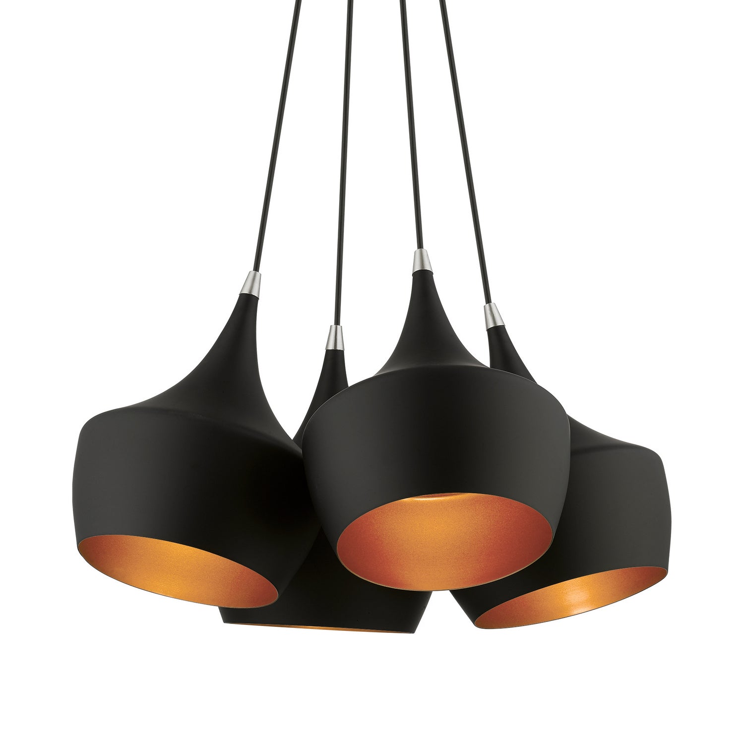 Livex Lighting - 41084-04 - Four Light Pendant - Waldorf - Black