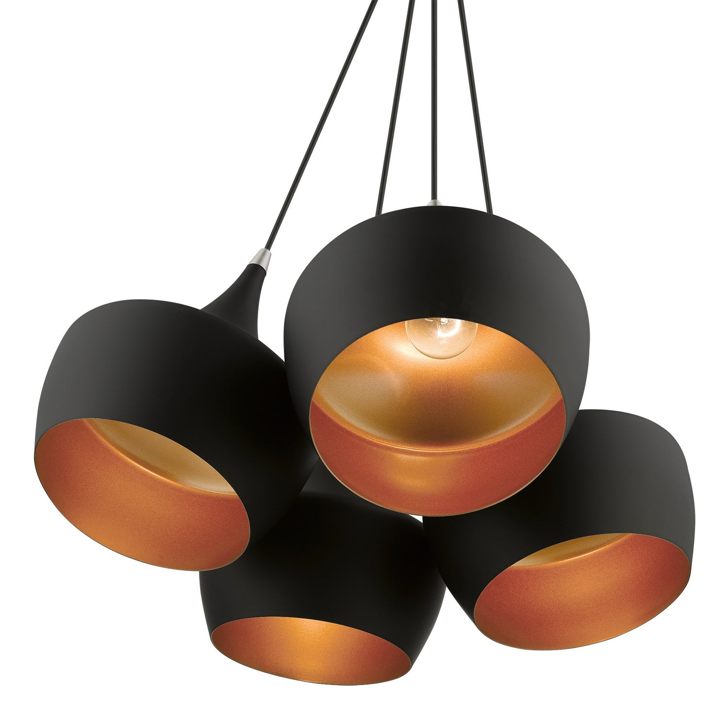 Livex Lighting - 41084-04 - Four Light Pendant - Waldorf - Black