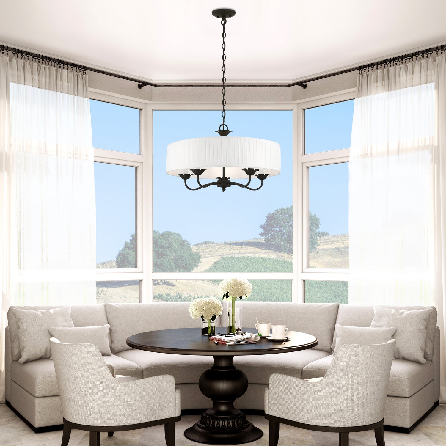 Livex Lighting - 41775-04 - Five Light Pendant - Edinburgh - Black