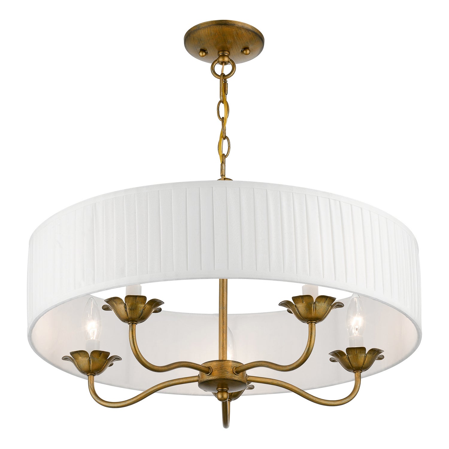 Livex Lighting - 41775-48 - Five Light Pendant - Edinburgh - Antique Gold Leaf
