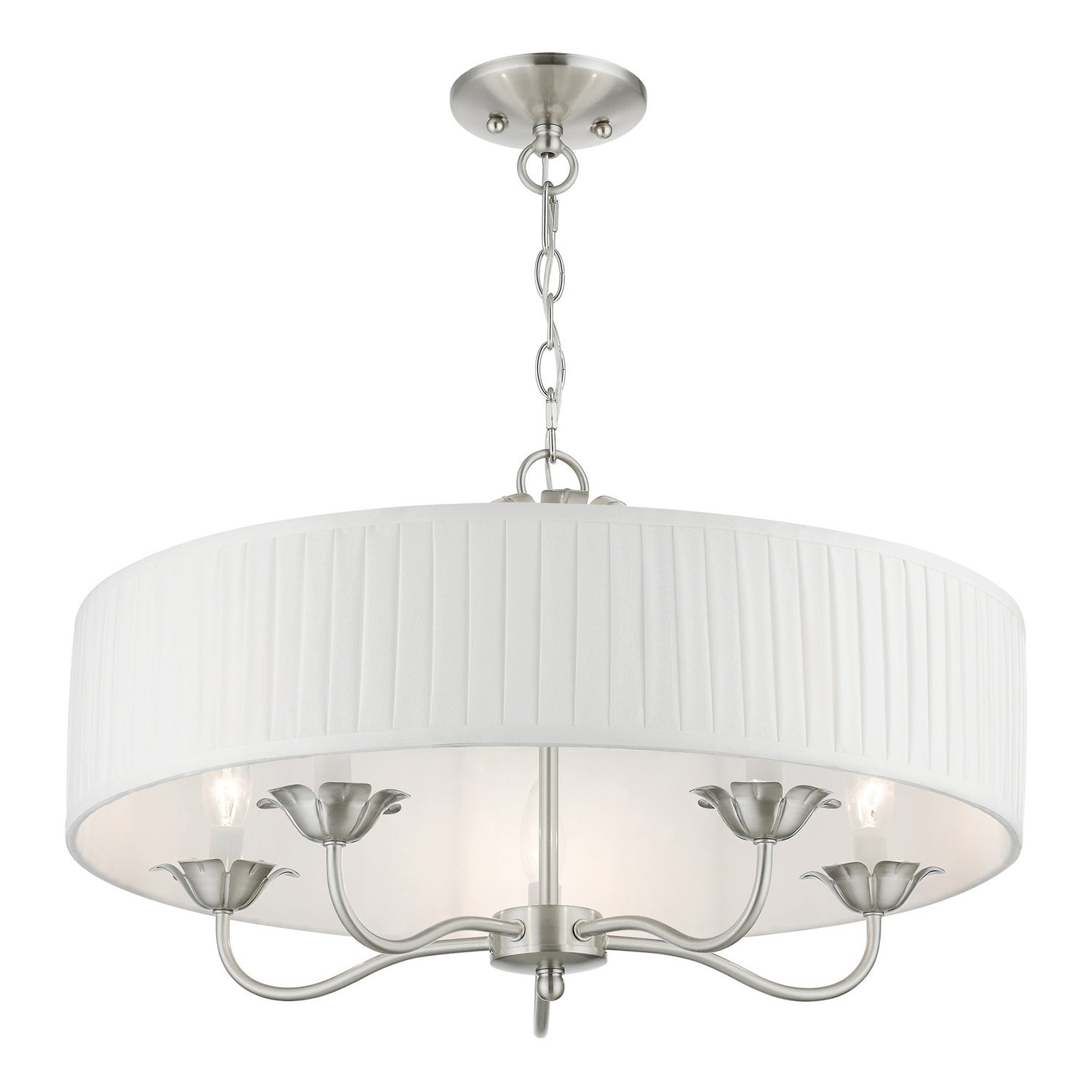 Livex Lighting - 41775-91 - Five Light Pendant - Edinburgh - Brushed Nickel