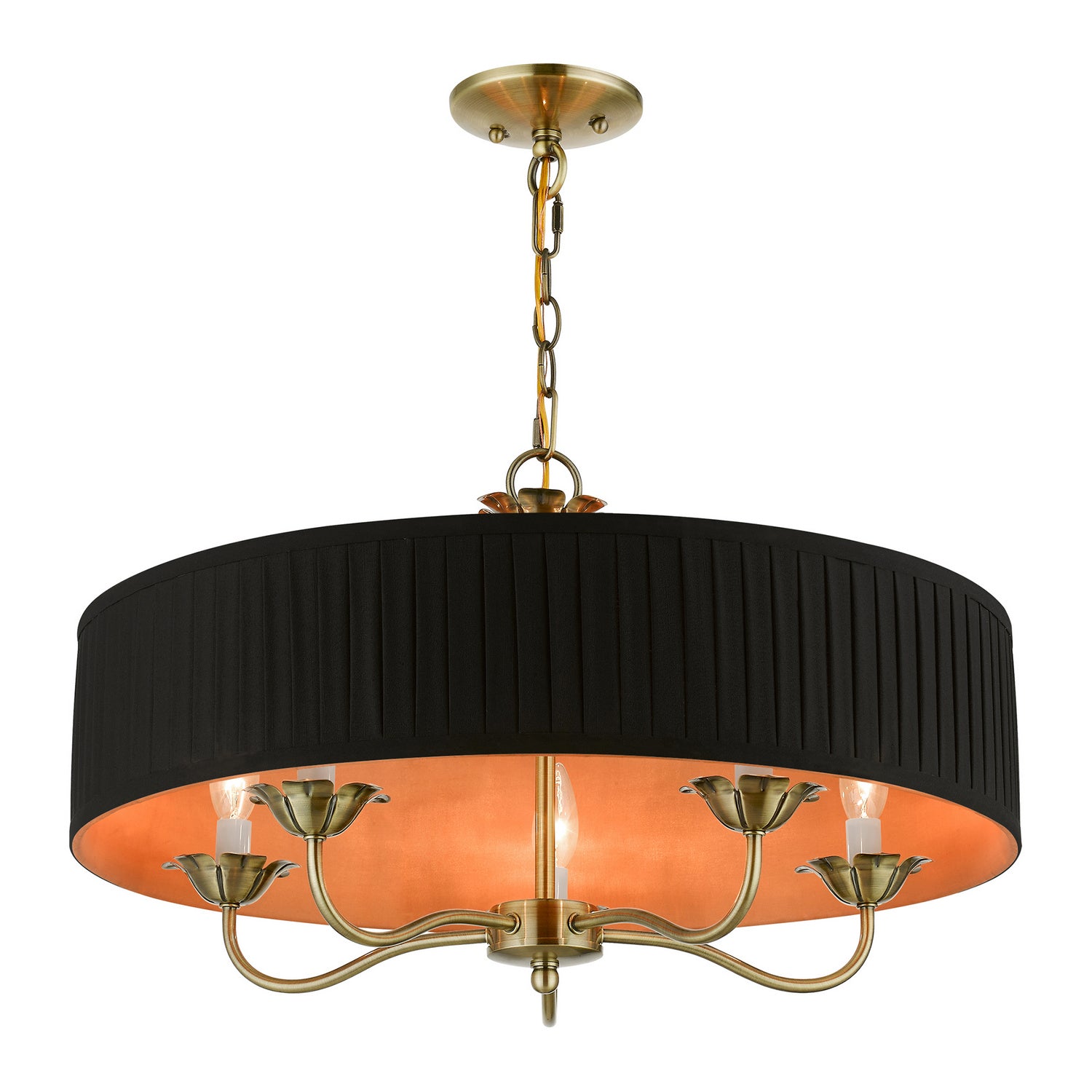 Livex Lighting - 41865-01 - Five Light Pendant - Harrington - Antique Brass