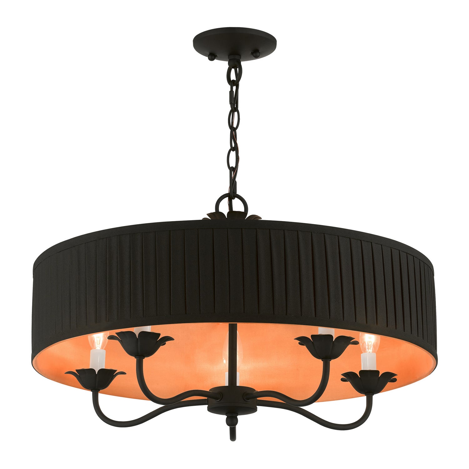 Livex Lighting - 41865-04 - Five Light Pendant - Harrington - Black
