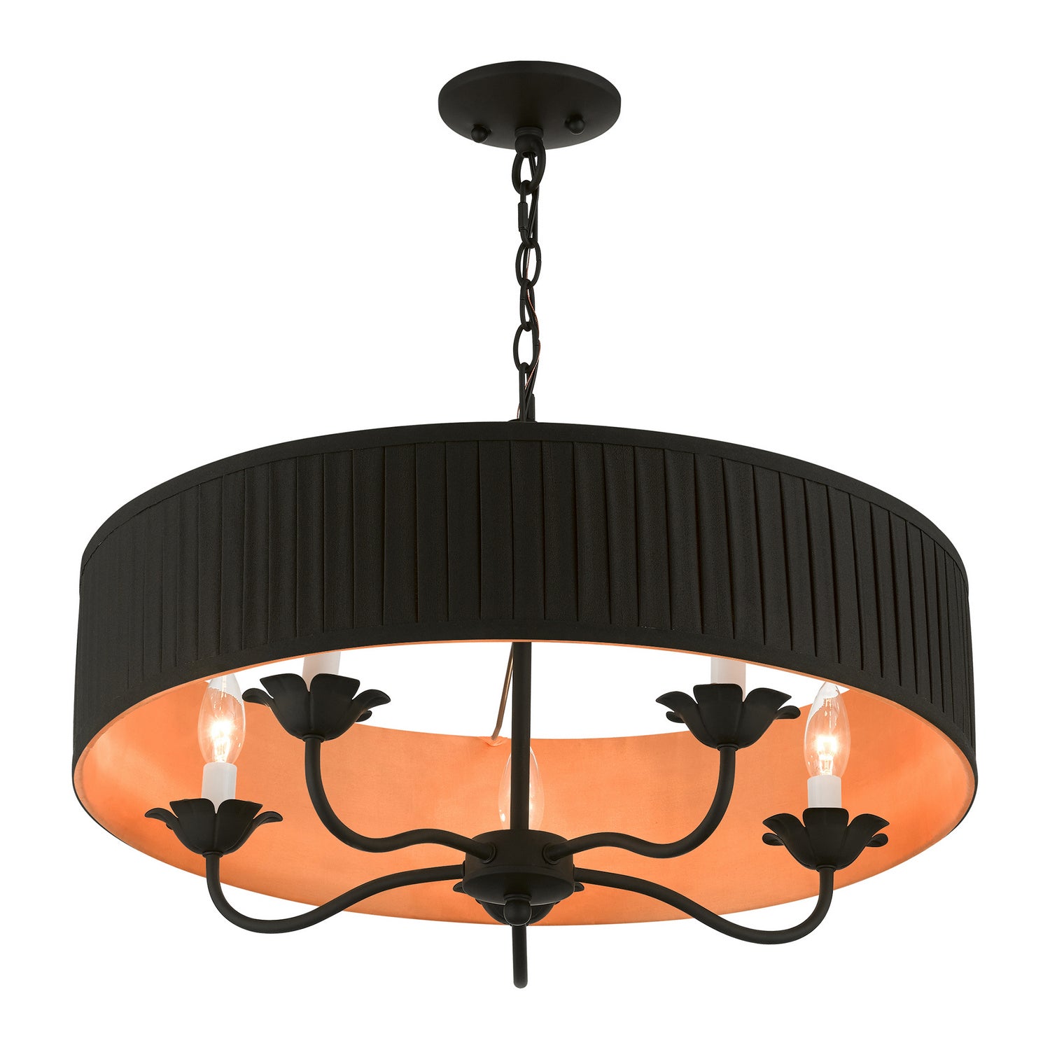 Livex Lighting - 41865-04 - Five Light Pendant - Harrington - Black