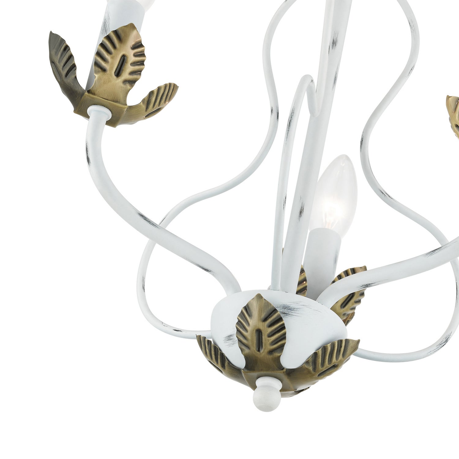 Livex Lighting - 42903-60 - Three Light Chandelier - Katarina - Antique White w/ Antique Brasss