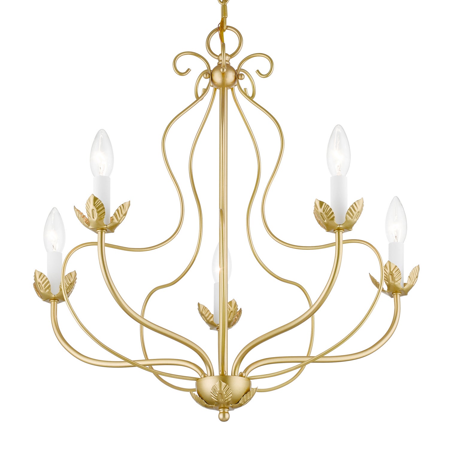 Livex Lighting - 42905-33 - Five Light Chandelier - Katarina - Soft Gold