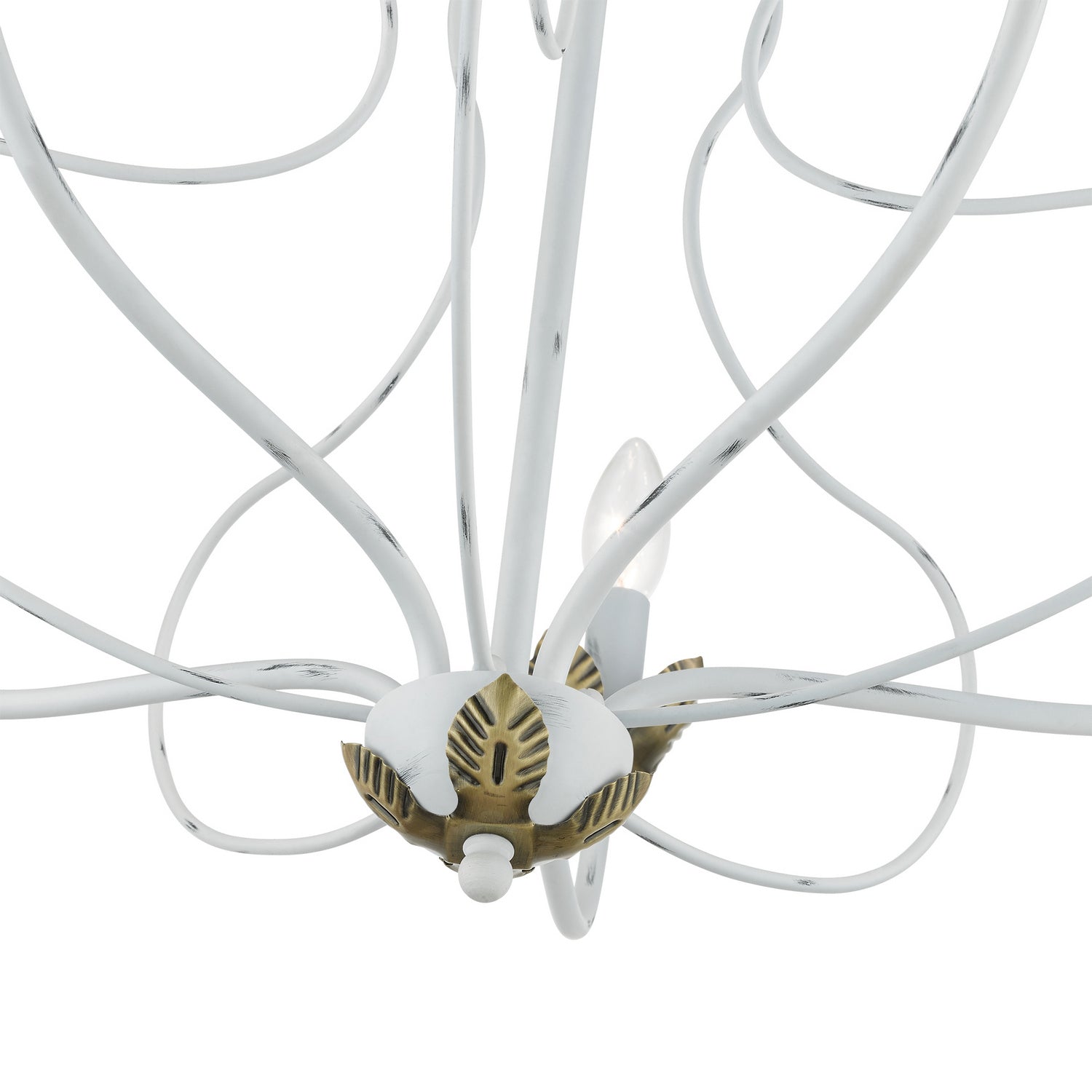 Livex Lighting - 42905-60 - Five Light Chandelier - Katarina - Antique White w/ Antique Brasss