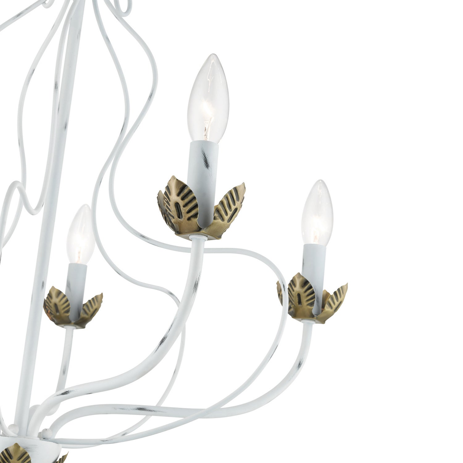 Livex Lighting - 42905-60 - Five Light Chandelier - Katarina - Antique White w/ Antique Brasss