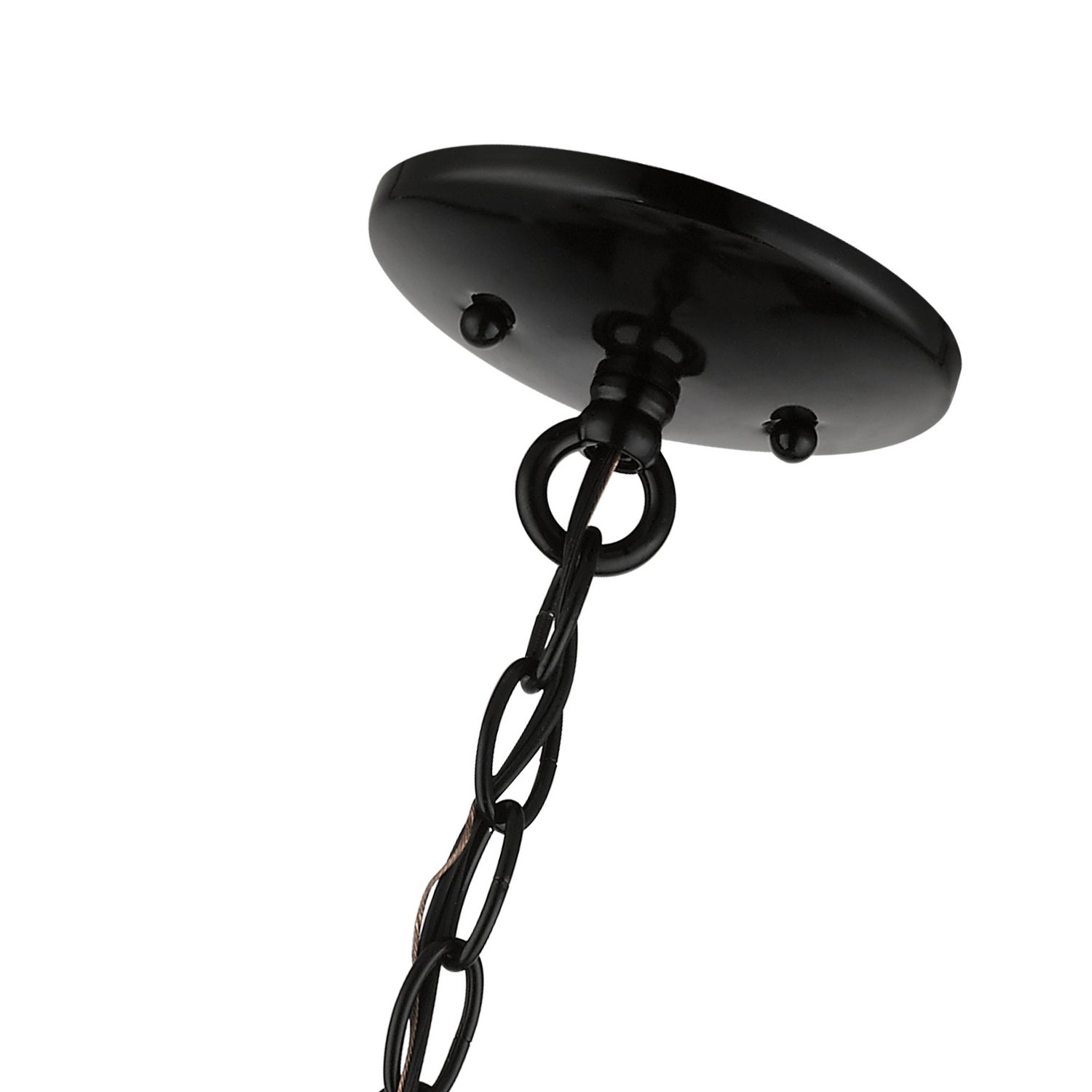 Livex Lighting - 42905-68 - Five Light Chandelier - Katarina - Shiny Black w/ Polished Chromes