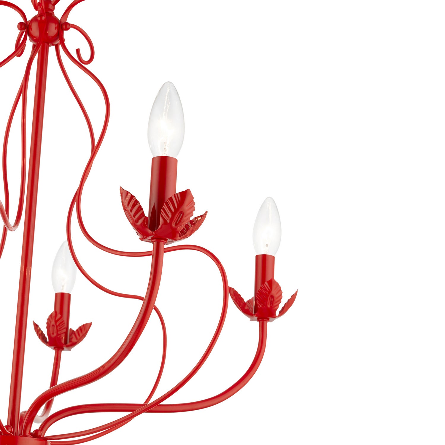Livex Lighting - 42905-72 - Five Light Chandelier - Katarina - Shiny Red