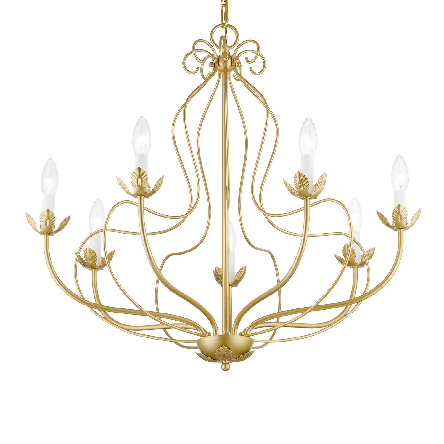 Livex Lighting - 42907-33 - Seven Light Chandelier - Katarina - Soft Gold