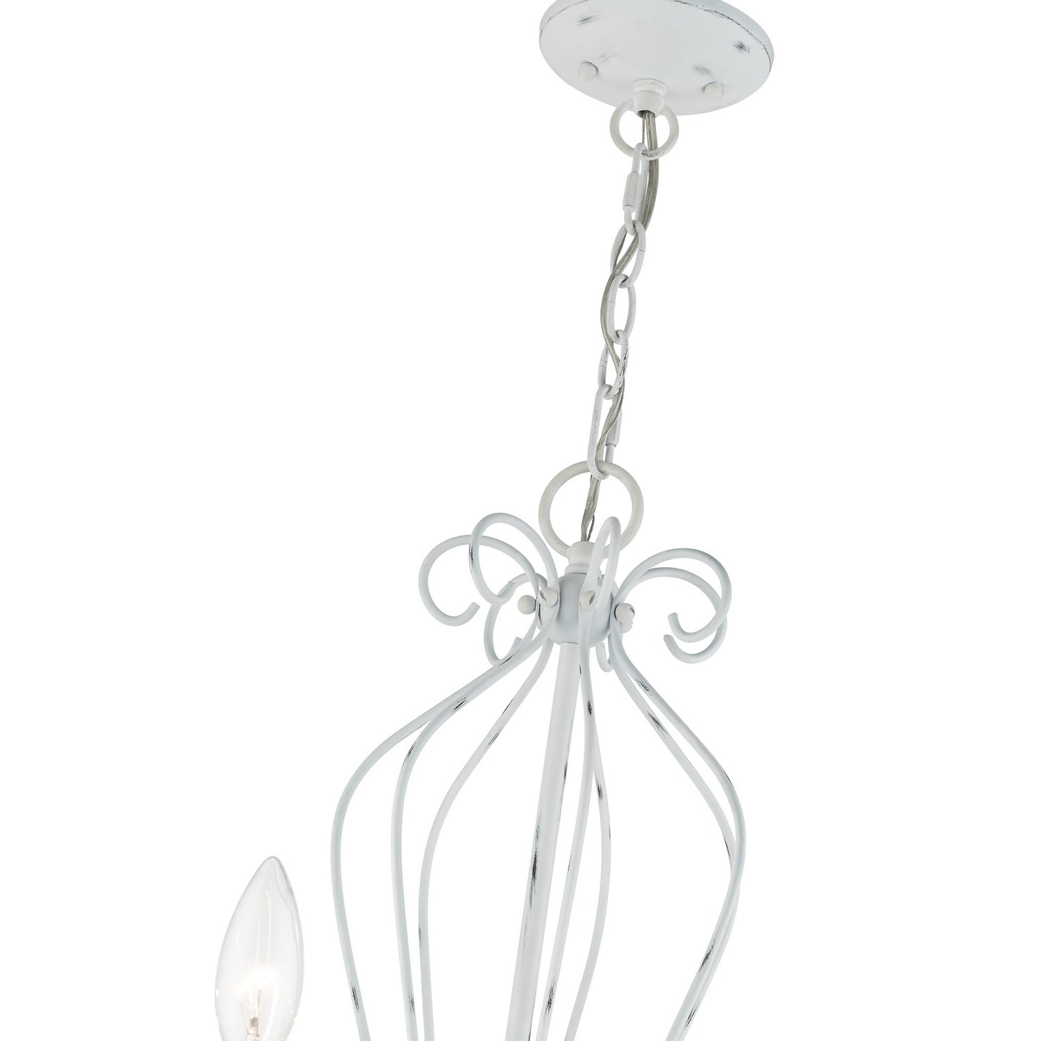 Livex Lighting - 42907-60 - Seven Light Chandelier - Katarina - Antique White w/ Antique Brasss