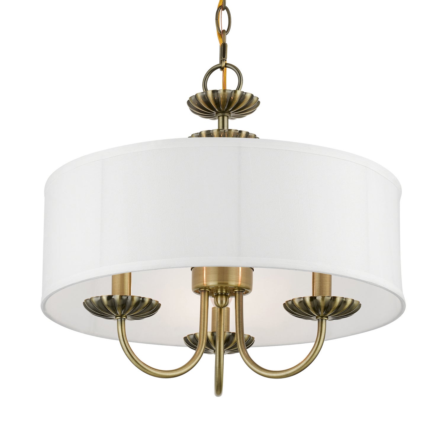 Livex Lighting - 42983-01 - Three Light Pendant - Brookdale - Antique Brass