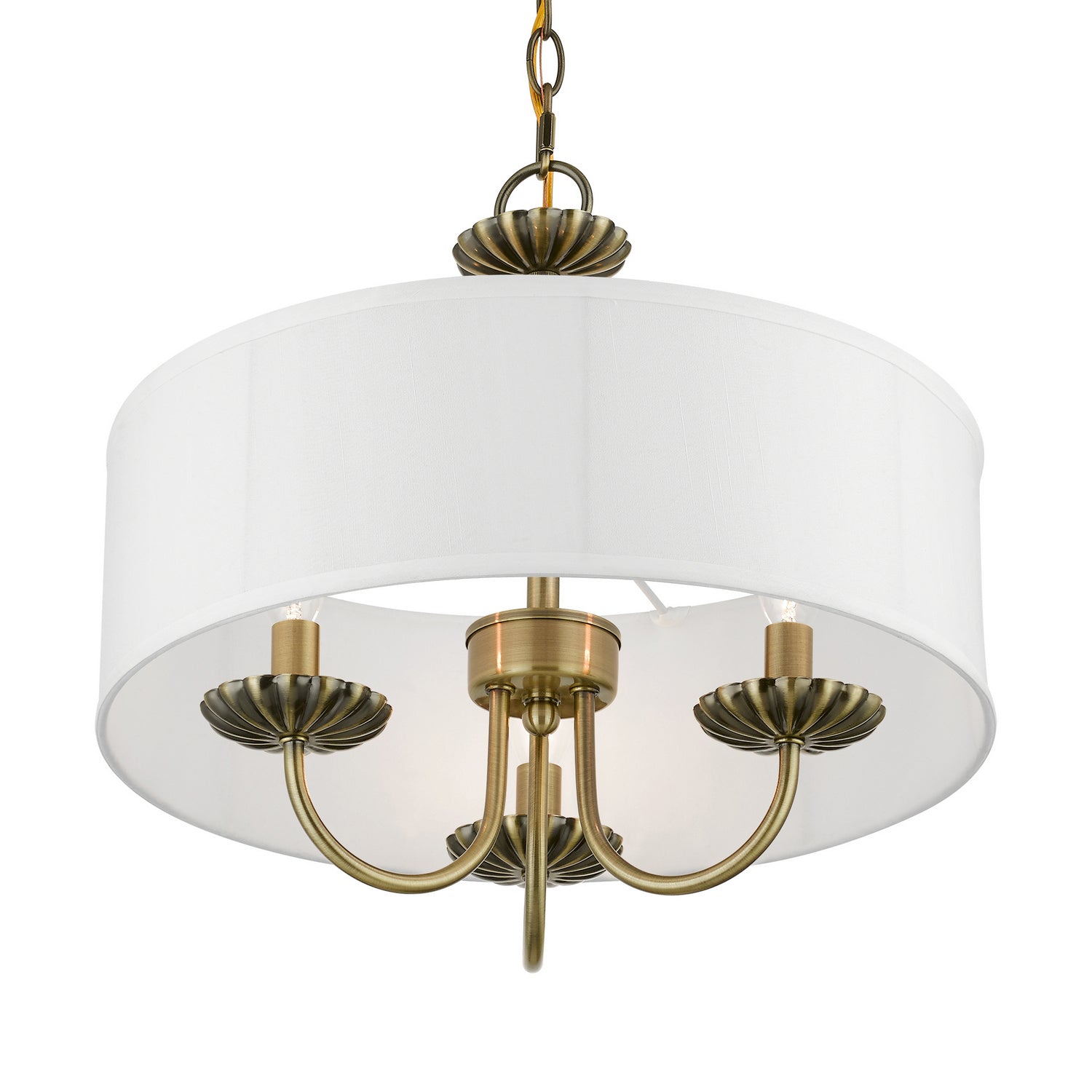 Livex Lighting - 42983-01 - Three Light Pendant - Brookdale - Antique Brass