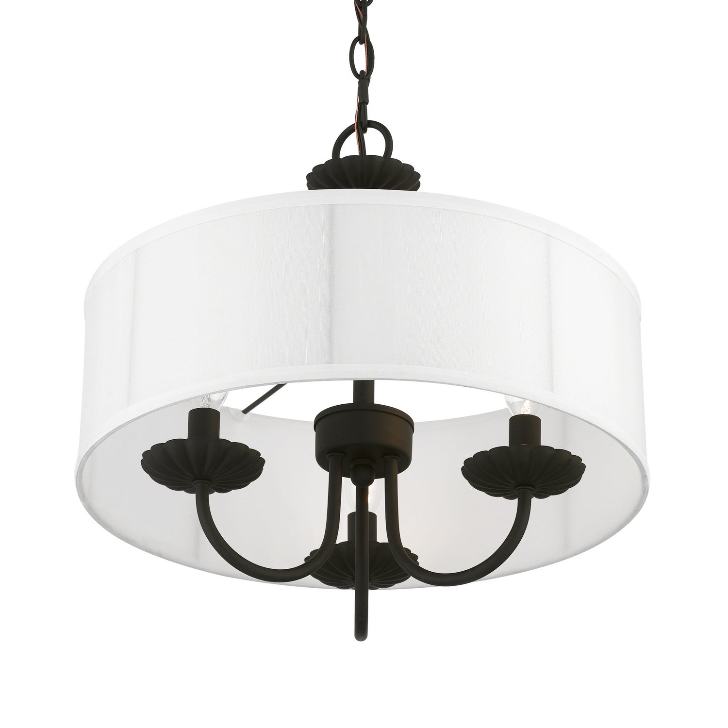 Livex Lighting - 42983-04 - Three Light Pendant - Brookdale - Black