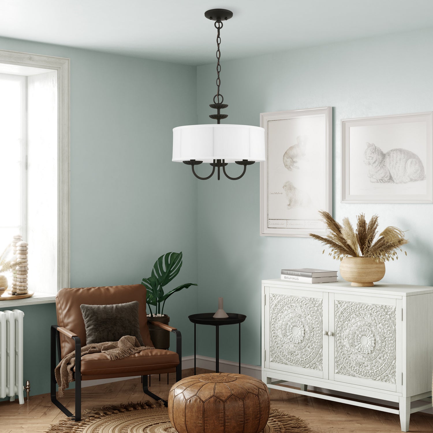 Livex Lighting - 42983-04 - Three Light Pendant - Brookdale - Black