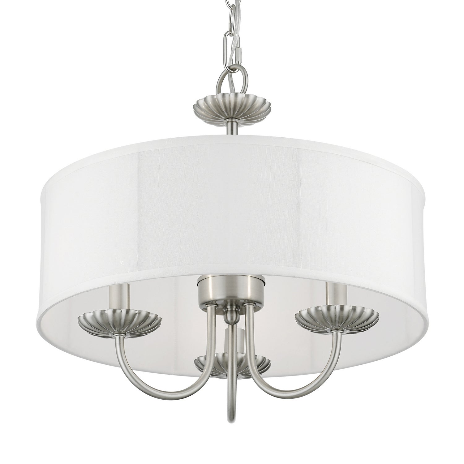 Livex Lighting - 42983-91 - Three Light Pendant - Brookdale - Brushed Nickel