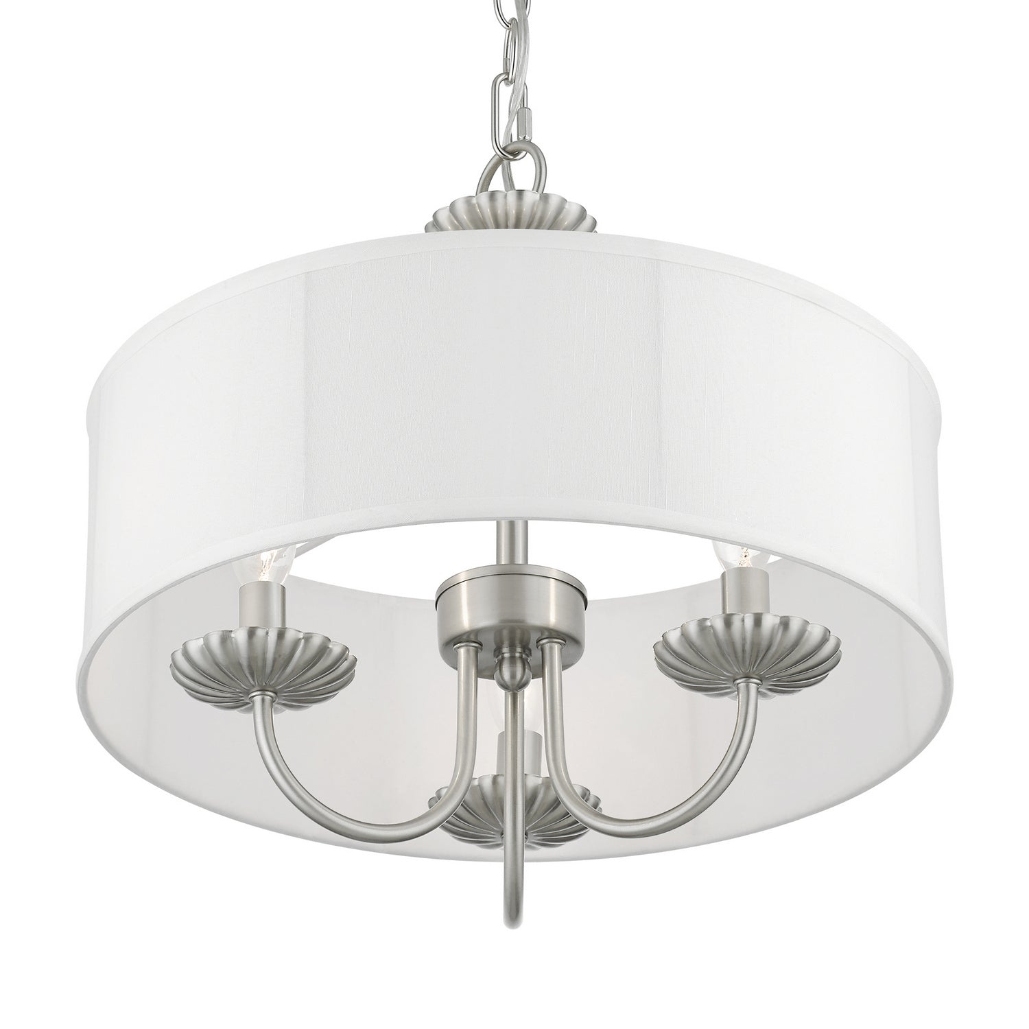 Livex Lighting - 42983-91 - Three Light Pendant - Brookdale - Brushed Nickel