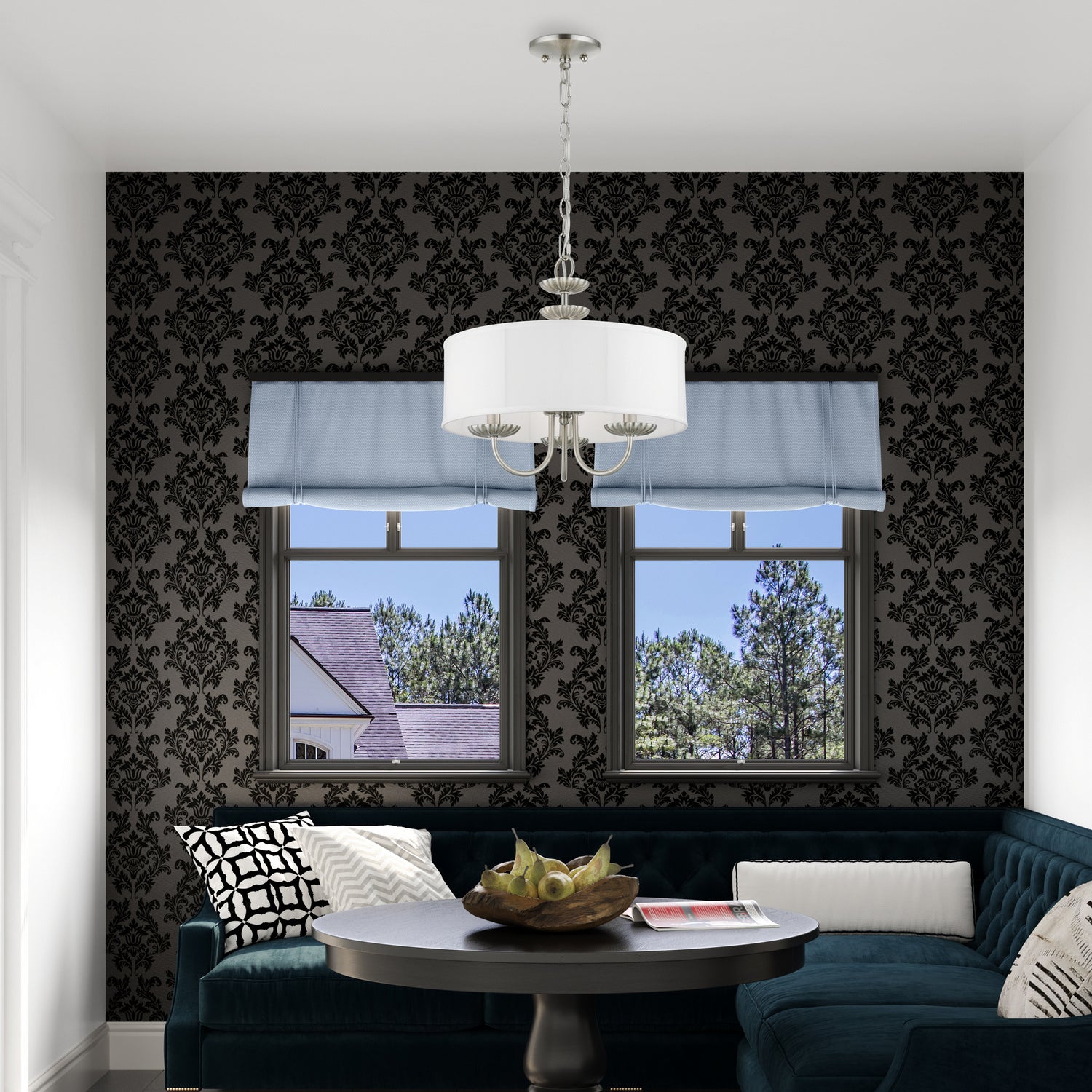 Livex Lighting - 42983-91 - Three Light Pendant - Brookdale - Brushed Nickel