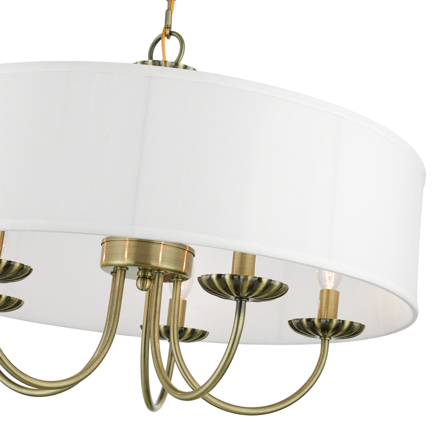 Livex Lighting - 42985-01 - Five Light Pendant - Brookdale - Antique Brass