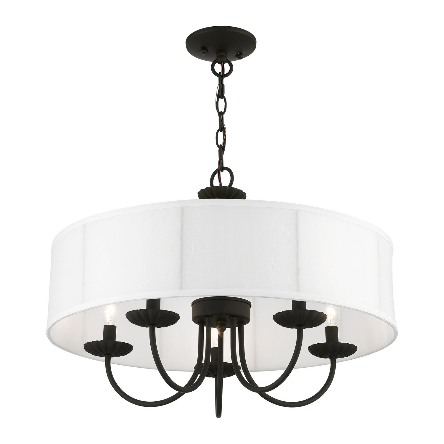 Livex Lighting - 42985-04 - Five Light Pendant - Brookdale - Black