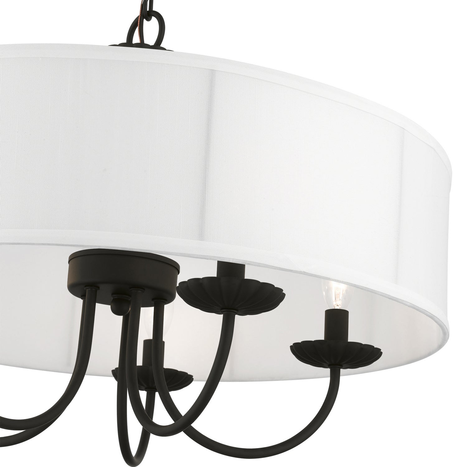 Livex Lighting - 42985-04 - Five Light Pendant - Brookdale - Black