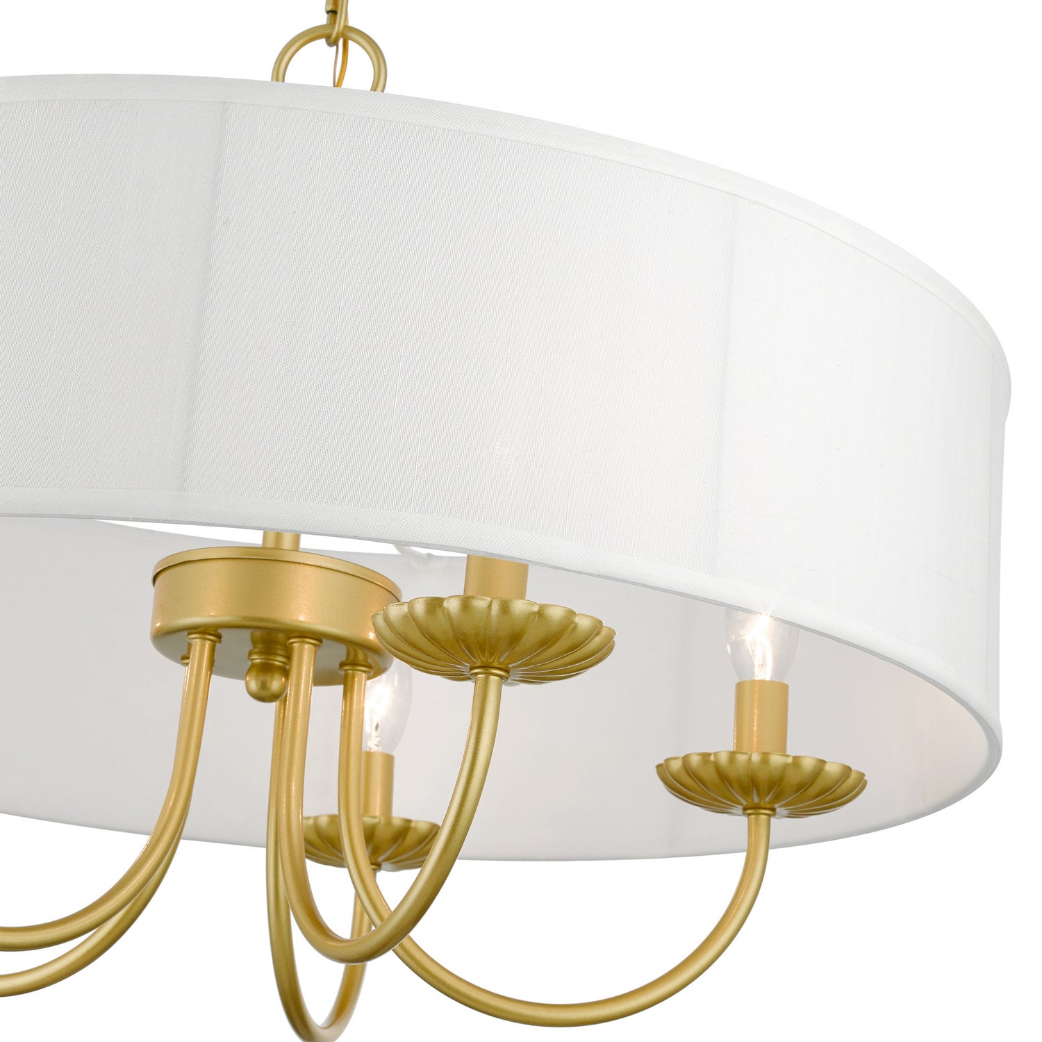 Livex Lighting - 42985-33 - Five Light Pendant - Brookdale - Soft Gold