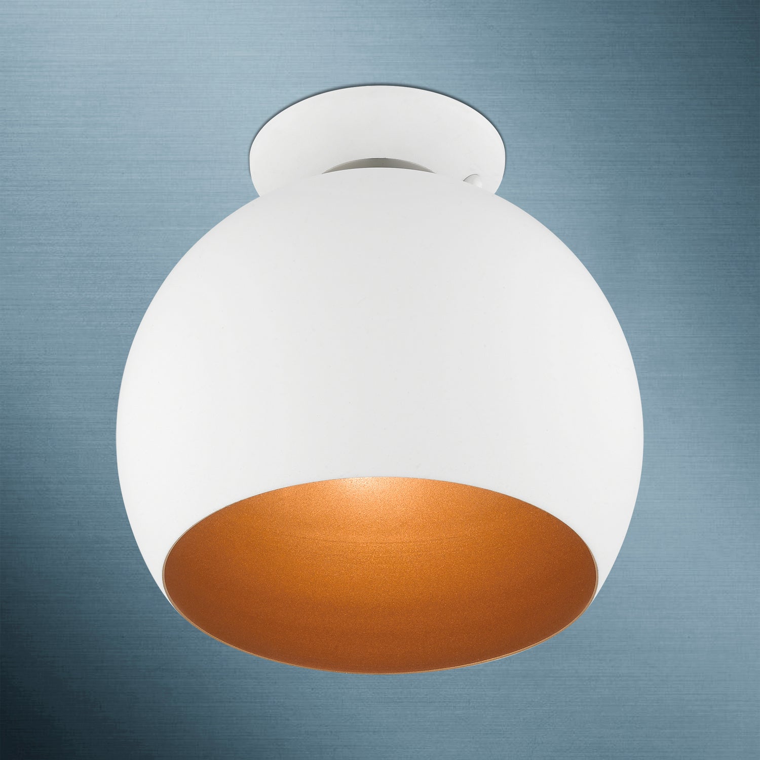 Livex Lighting - 43390-03 - One Light Semi-Flush Mount - Piedmont - White w/ Brushed Nickels