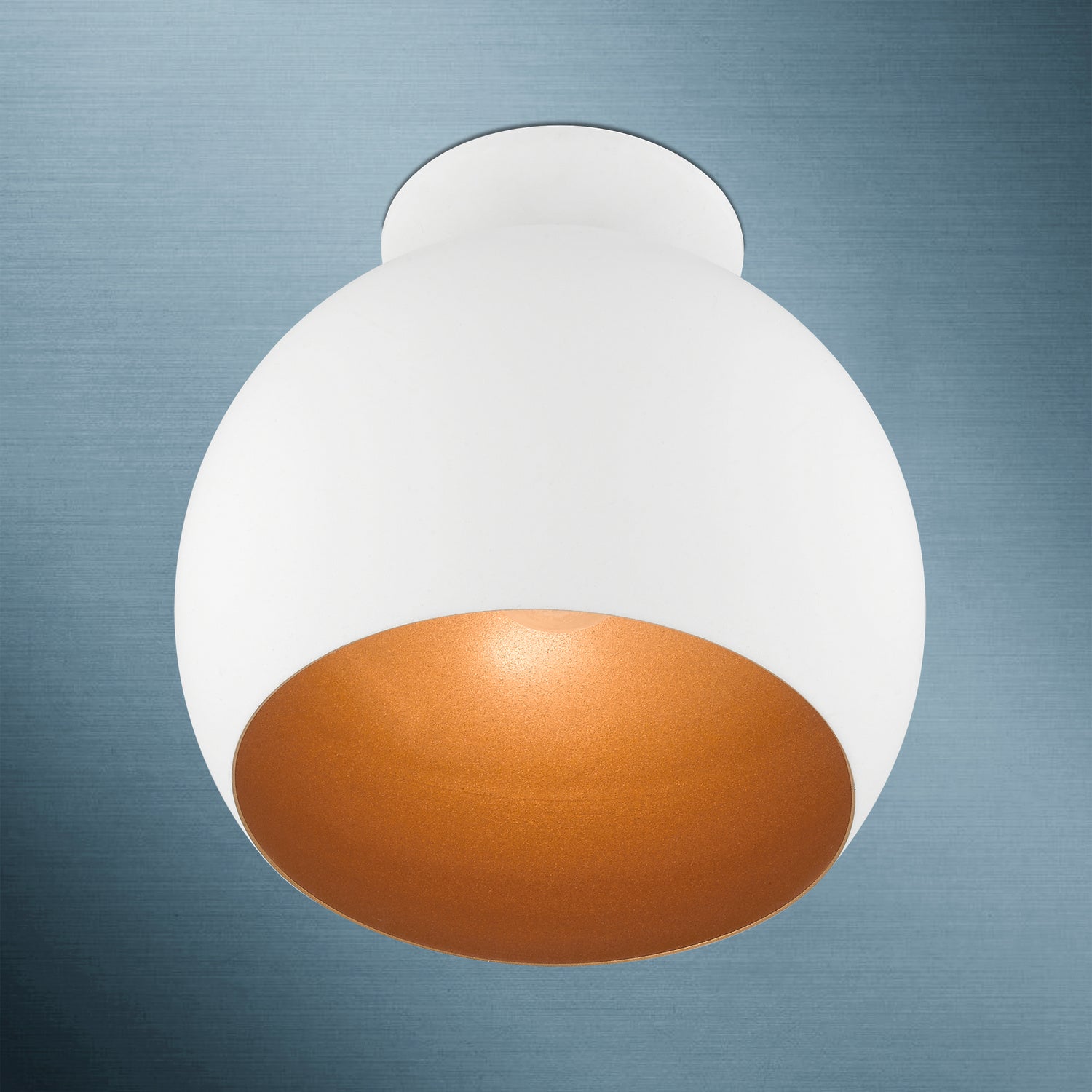 Livex Lighting - 43390-03 - One Light Semi-Flush Mount - Piedmont - White w/ Brushed Nickels