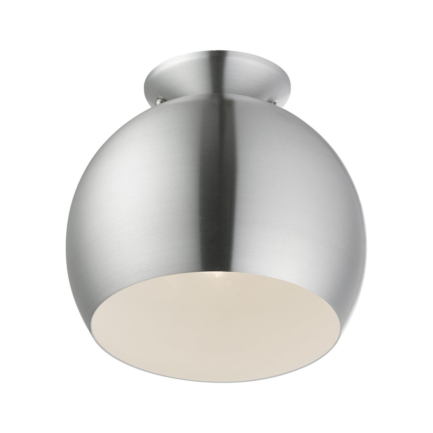 Livex Lighting - 43390-66 - One Light Semi-Flush Mount - Piedmont - Brushed Aluminum