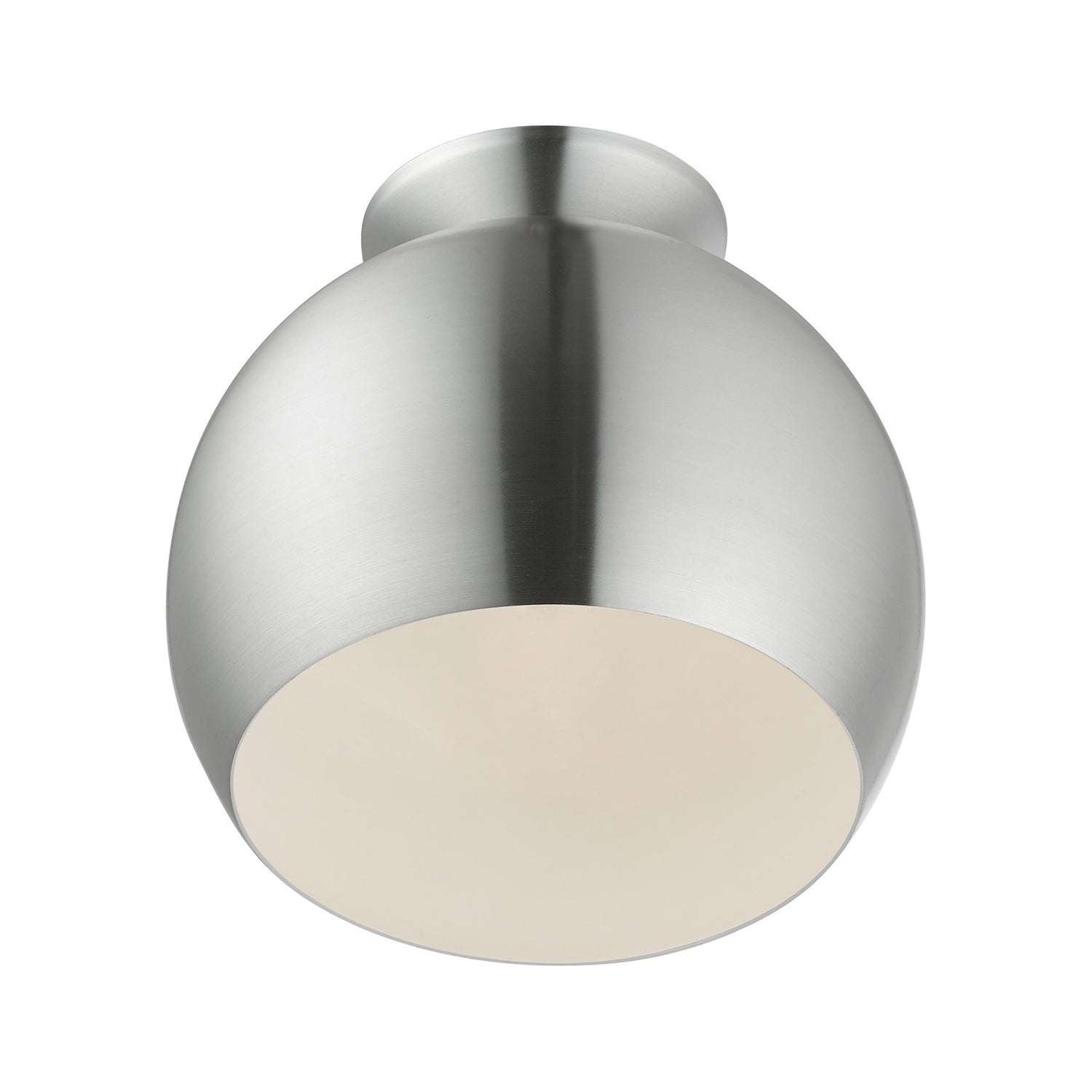 Livex Lighting - 43390-66 - One Light Semi-Flush Mount - Piedmont - Brushed Aluminum