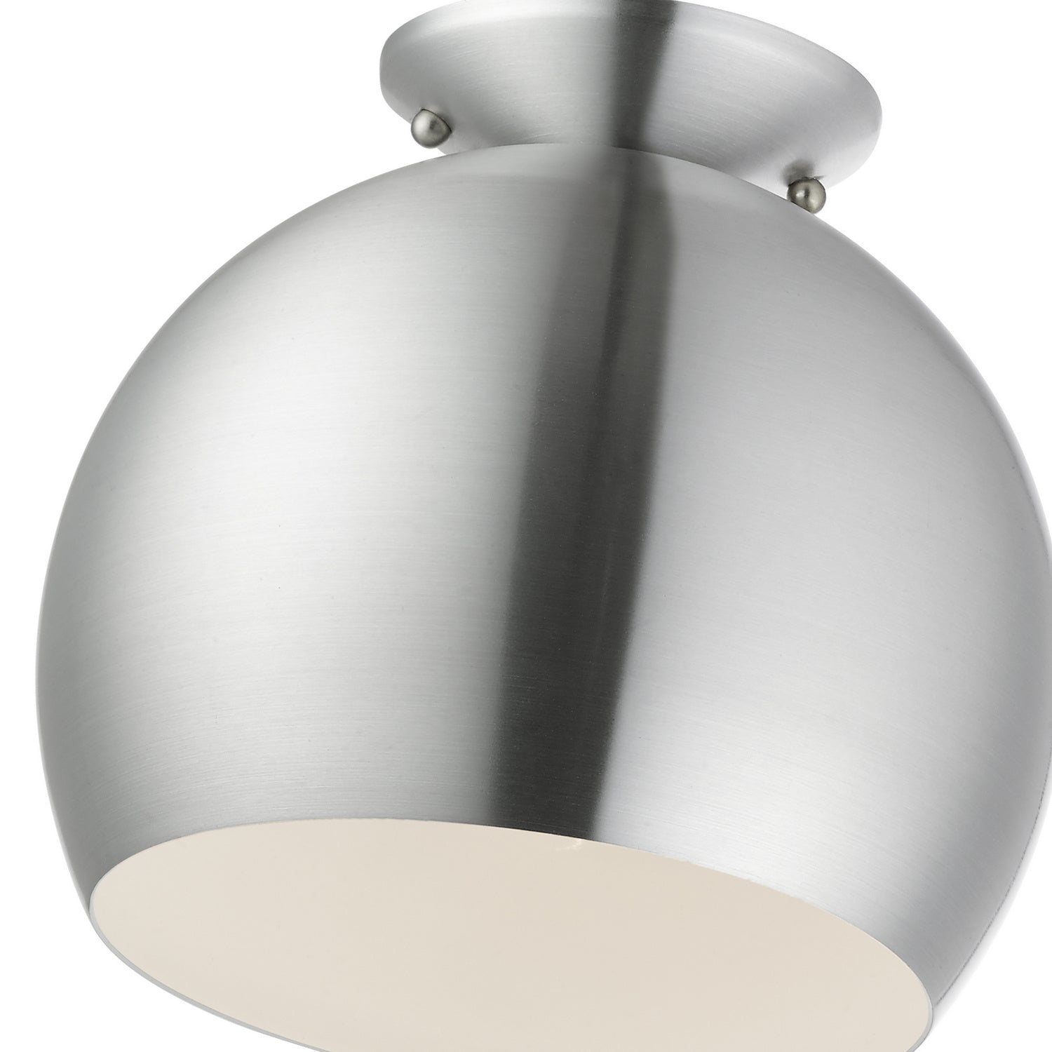 Livex Lighting - 43390-66 - One Light Semi-Flush Mount - Piedmont - Brushed Aluminum