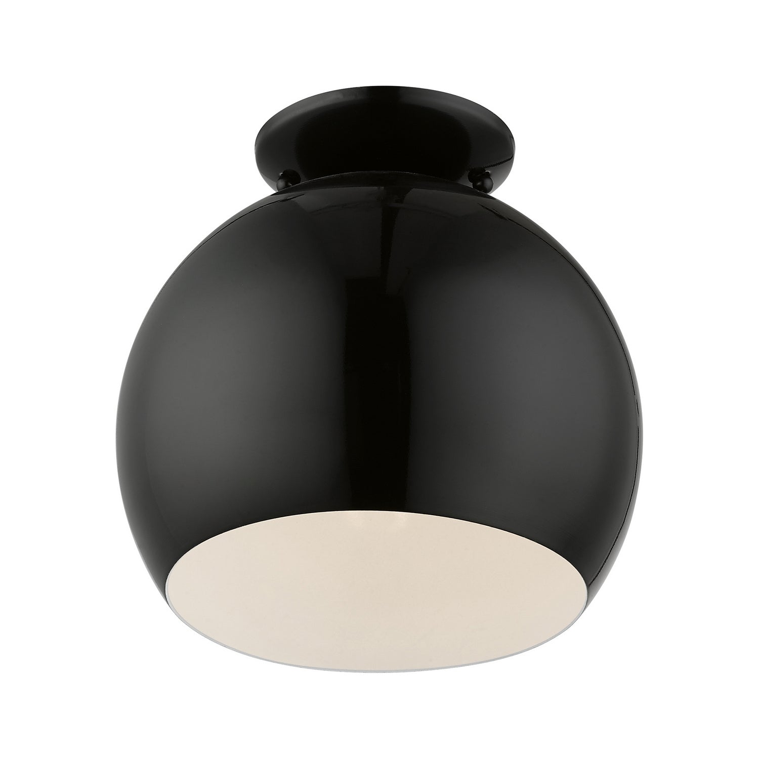 Livex Lighting - 43390-68 - One Light Semi-Flush Mount - Piedmont - Shiny Black
