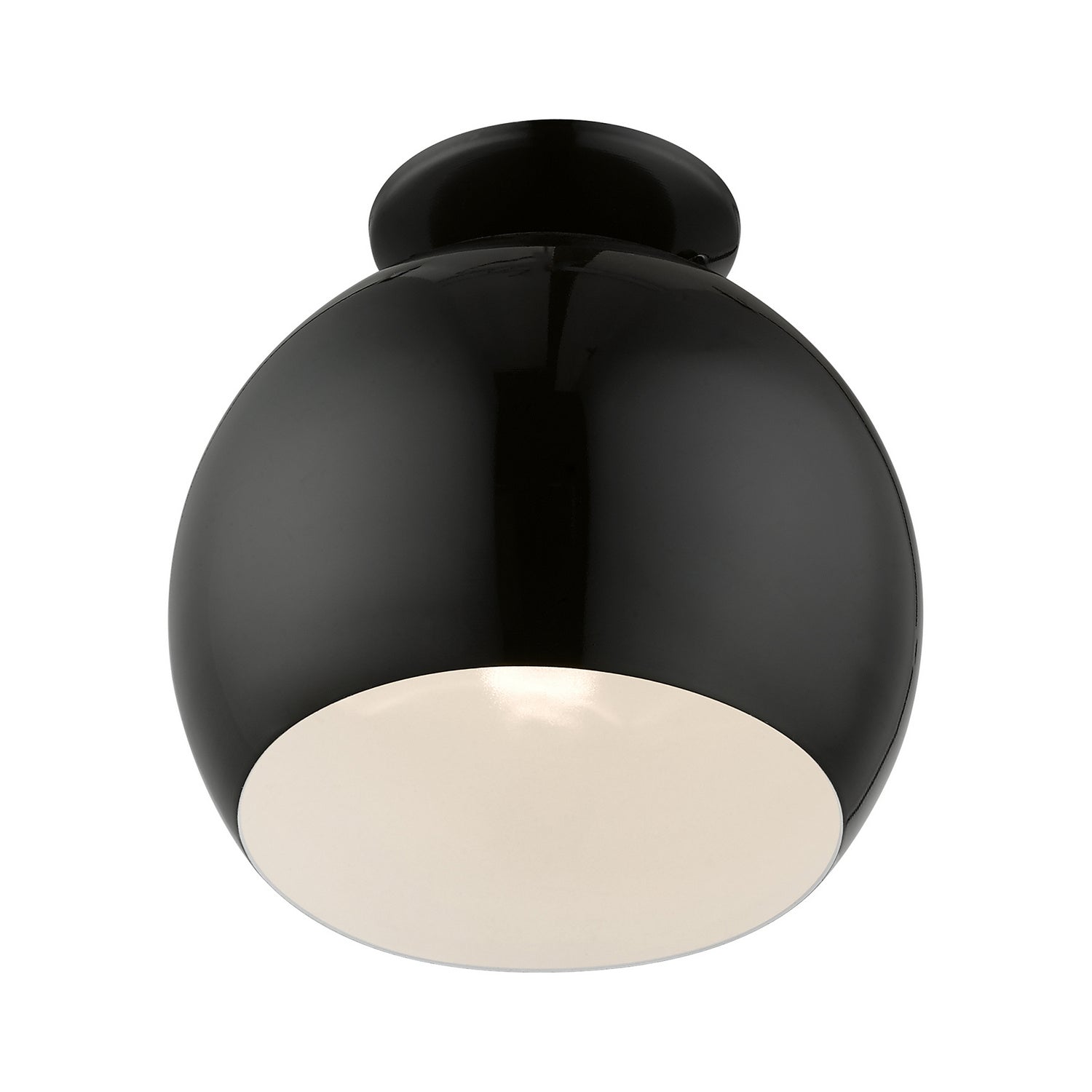 Livex Lighting - 43390-68 - One Light Semi-Flush Mount - Piedmont - Shiny Black