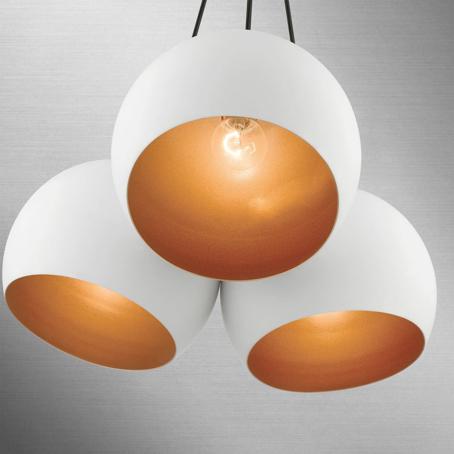 Livex Lighting - 43393-03 - Three Light Pendant - Piedmont - White w/ Brushed Nickels