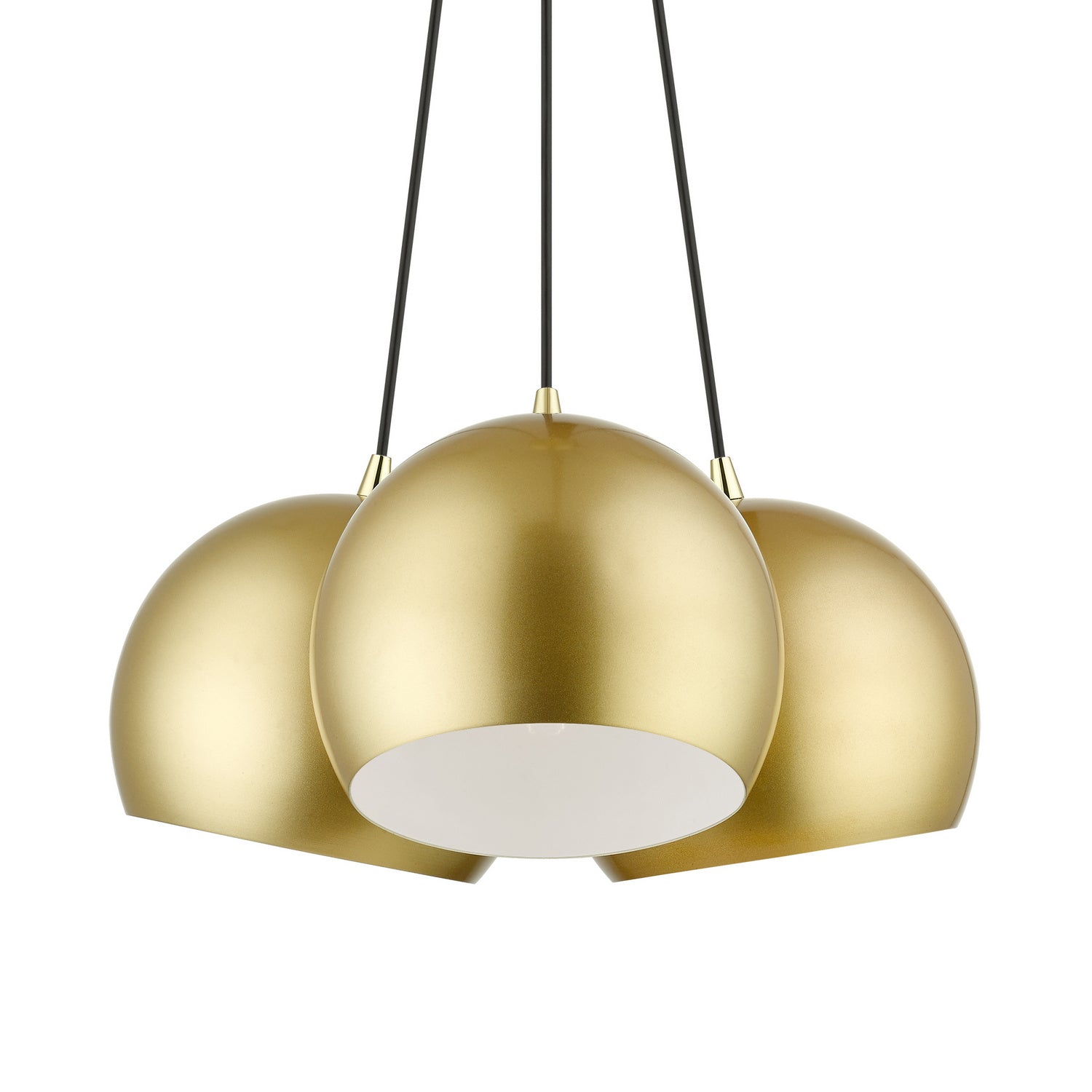 Livex Lighting - 43393-33 - Three Light Pendant - Piedmont - Soft Gold w/ Polished Brasss