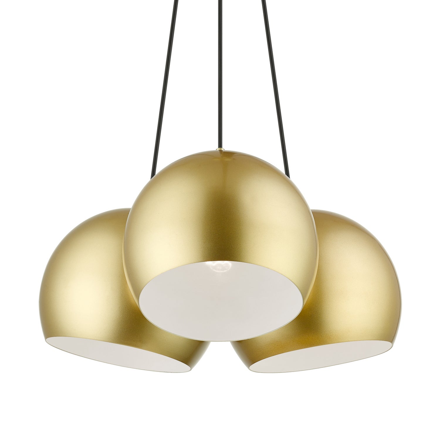 Livex Lighting - 43393-33 - Three Light Pendant - Piedmont - Soft Gold w/ Polished Brasss