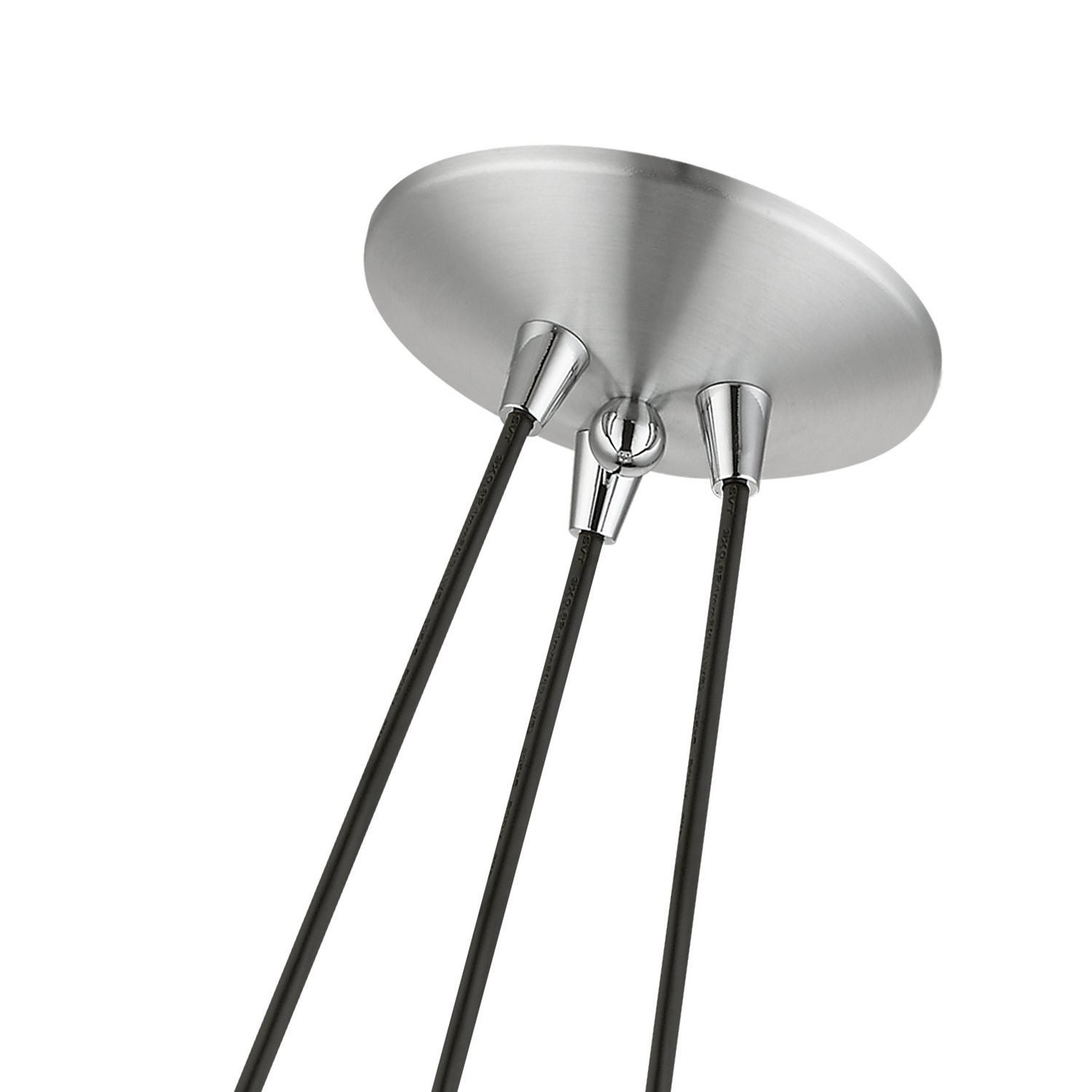 Livex Lighting - 43393-66 - Three Light Pendant - Piedmont - Brushed Aluminum w/ Polished Chromes