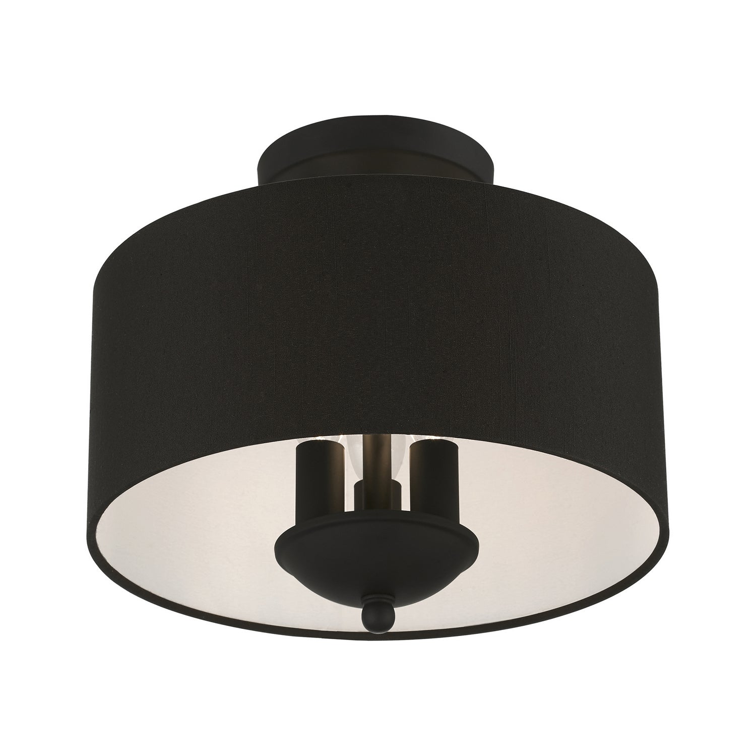Livex Lighting - 43441-04 - Three Light Semi-Flush Mount - Bainbridge - Black